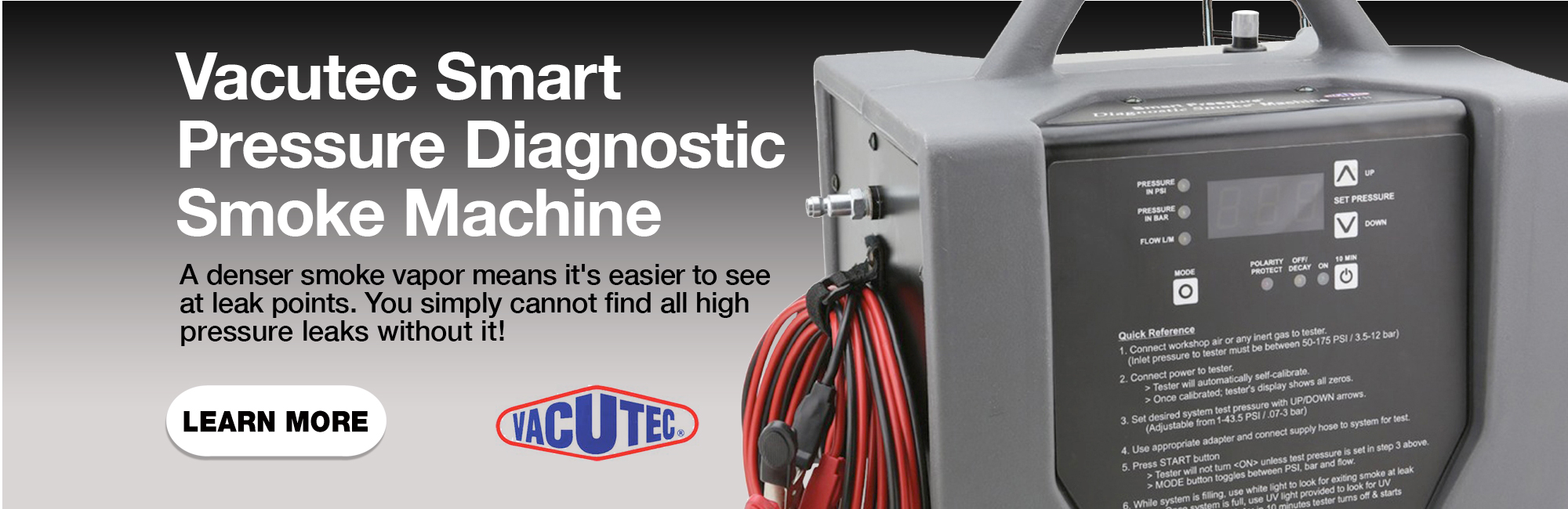 Vacutec Smart Pressure Diagnostic Smoke Machine
